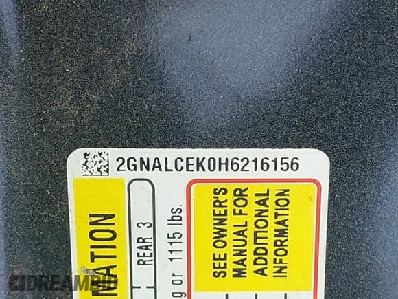 ✅ 2017 Chevrolet Equinox LT • VIN: 2GNALCEK0H6216156 • Лот: 41323779. Опубликован ранее на IAAI с пробегом 121 774 миль. Бесплатный доступ к архиву аукционных продаж из США и подробный отчёт об истории автомобиля на DreamBid. Изображение 9.