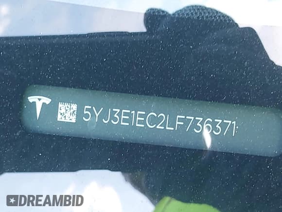 ✅ 2020 Tesla Model 3 Performance • VIN: 5YJ3E1EC2LF736371 • Lot: 42988021. Listed on IAAI with 42,036 mi. Free auction sales archive from the USA and detailed vehicle history report at DreamBid. Image 9.