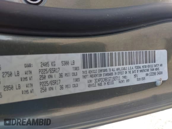 ✅ 2016 Dodge Journey SE • VIN: 3C4PDCAB1GT192711 • Lot: 43563261. Wystawiony na IAAI z przebiegiem Nie podano. Bezpłatny archiwum sprzedaży aukcyjnych z USA i szczegółowy raport historii pojazdu na DreamBid. Zdjęcie 9.