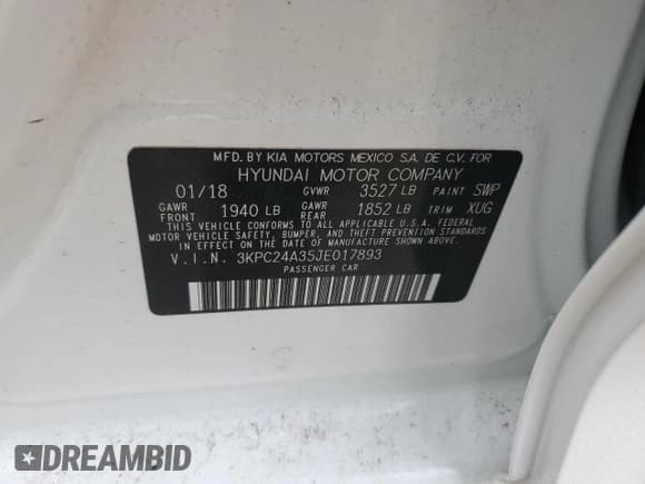 ✅ 2018 Hyundai Accent SE • VIN: 3KPC24A35JE017893 • Лот: 45579095. Опубликован ранее на Copart с пробегом 83 651 миль. Бесплатный доступ к архиву аукционных продаж из США и подробный отчёт об истории автомобиля на DreamBid. Изображение 12.