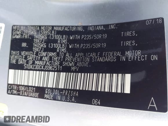 ✅ 2018 Toyota Sienna SE • VIN: 5TDXZ3DCXJS962511 • Lot: 43111836. Wystawiony na IAAI z przebiegiem 81 278 mil. Bezpłatny archiwum sprzedaży aukcyjnych z USA i szczegółowy raport historii pojazdu na DreamBid. Zdjęcie 9.