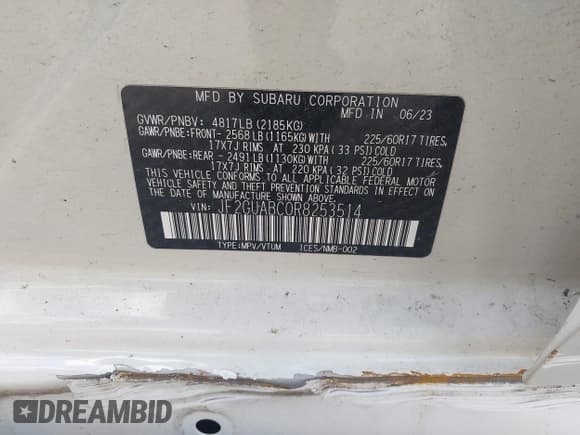 ✅ 2024 Subaru Crosstrek • VIN: JF2GUABC0R8253514 • Лот: 43028830. Опубликован ранее на IAAI с пробегом 49 749 миль. Бесплатный доступ к архиву аукционных продаж из США и подробный отчёт об истории автомобиля на DreamBid. Изображение 9.