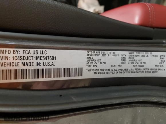 ✅ 2021 Dodge Durango R/T • VIN: 1C4SDJCT1MC547601 • Lot: 87290705. Wystawiony na Copart z przebiegiem 69 248 mil. Bezpłatny archiwum sprzedaży aukcyjnych z USA i szczegółowy raport historii pojazdu na DreamBid. Zdjęcie 13.