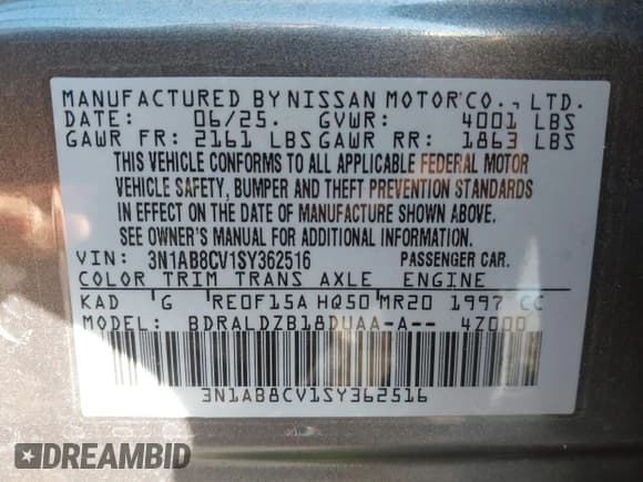 ✅ 2025 Nissan Sentra SV • VIN: 3N1AB8CV1SY362516 • Lot: 43467714. Wystawiony na IAAI z przebiegiem 2 509 mil. Bezpłatny archiwum sprzedaży aukcyjnych z USA i szczegółowy raport historii pojazdu na DreamBid. Zdjęcie 9.