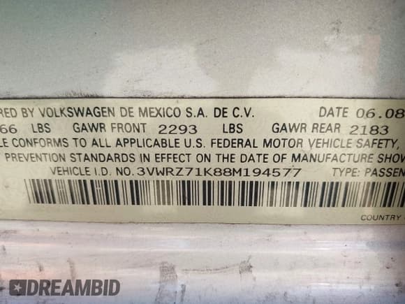 ✅ 2008 Volkswagen Jetta SE • VIN: 3VWRZ71K88M194577 • Lot: 42406890. Wystawiony na IAAI z przebiegiem 114 792 mil. Bezpłatny archiwum sprzedaży aukcyjnych z USA i szczegółowy raport historii pojazdu na DreamBid. Zdjęcie 9.