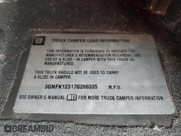 ✅ 2007 Chevrolet Avalanche 1LT • VIN: 3GNFK12317G288335 • Lot: 89566485. Listed on Copart with 223,186 mi. Free auction sales archive from the USA and detailed vehicle history report at DreamBid. Image 12.