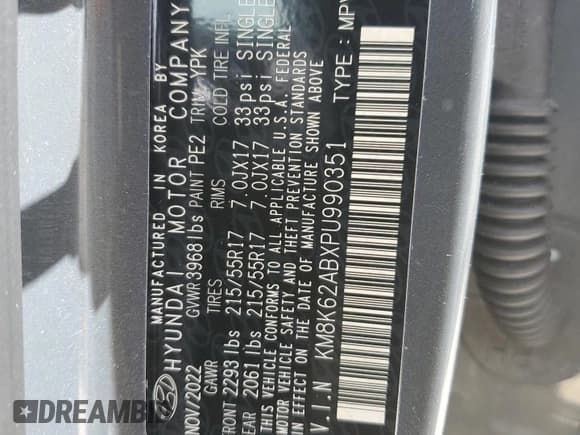 ✅ 2023 Hyundai Kona SEL • VIN: KM8K62ABXPU990351 • Лот: 73984334. Опубликован ранее на Copart с пробегом 14 506 миль. Бесплатный доступ к архиву аукционных продаж из США и подробный отчёт об истории автомобиля на DreamBid. Изображение 14.