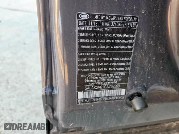 ✅ 2016 Land Rover LR4 HSE Lux • VIN: SALAK2V61GA798500 • Лот: 82410195. Опубликован ранее на Copart с пробегом 125 343 миль. Бесплатный доступ к архиву аукционных продаж из США и подробный отчёт об истории автомобиля на DreamBid. Изображение 13.