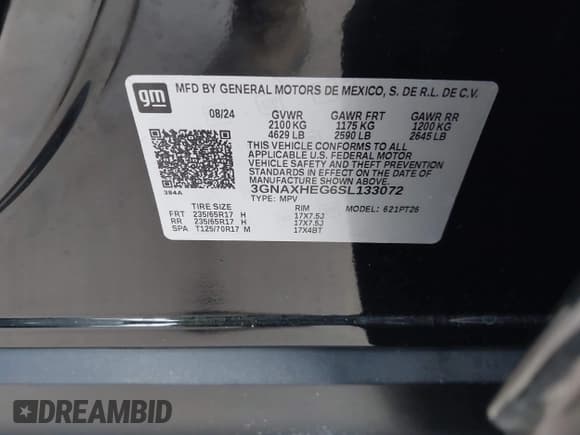 ✅ 2025 Chevrolet Equinox FWD LT • VIN: 3GNAXHEG6SL133072 • Lot: 41918881. Wystawiony na IAAI z przebiegiem 5 354 mil. Bezpłatny archiwum sprzedaży aukcyjnych z USA i szczegółowy raport historii pojazdu na DreamBid. Zdjęcie 9.
