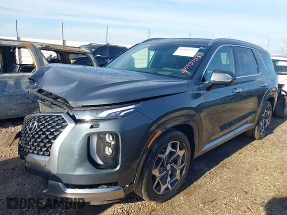 ✅ 2022 Hyundai Palisade Calligraphy • VIN: KM8R74HE0NU448535 • Лот: 41443753. Опубликован ранее на IAAI с пробегом 43 822 миль. Бесплатный доступ к архиву аукционных продаж из США и подробный отчёт об истории автомобиля на DreamBid. Изображение 2.
