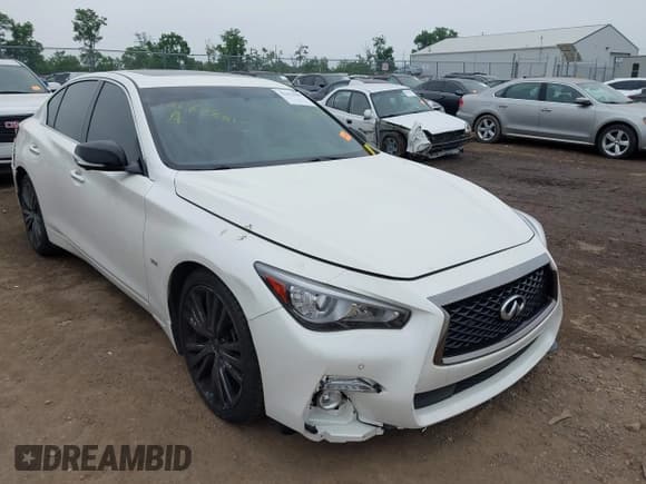 ✅ 2020 Infiniti Q50 Luxe • VIN: JN1EV7AR0LM255700 • Lot: 42351999. Listed on IAAI with 56,382 mi. Free auction sales archive from the USA and detailed vehicle history report at DreamBid. Image 1.
