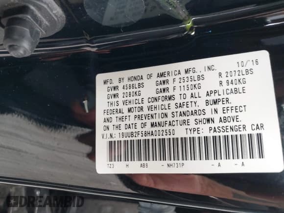 ✅ 2017 Acura TLX V6 w/Technology Pkg • VIN: 19UUB2F58HA002550 • Lot: 42763845. Wystawiony na IAAI z przebiegiem 192 174 mil. Bezpłatny archiwum sprzedaży aukcyjnych z USA i szczegółowy raport historii pojazdu na DreamBid. Zdjęcie 9.