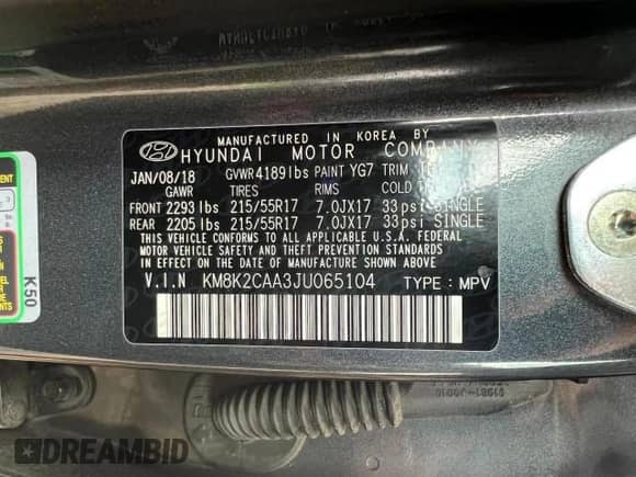 2018 Hyundai Kona SEL с VIN KM8K2CAA3JU065104, выставлен на аукционе Copart как лот 50636643 с пробегом 74 036 миль миль и . История ставок и продаж доступна на DreamBid. Изображение 10.