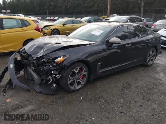 ✅ 2019 Kia Stinger GT2 • VIN: KNAE55LC1K6066211 • Lot: 43653664. Listed on IAAI with 70,883 mi. Free auction sales archive from the USA and detailed vehicle history report at DreamBid. Image 2.