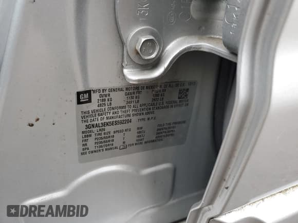 ✅ 2014 Chevrolet Captiva Sport LT • VIN: 3GNAL3EK5ES592204 • Lot: 49266755. Wystawiony na Copart z przebiegiem 122 041 mil. Bezpłatny archiwum sprzedaży aukcyjnych z USA i szczegółowy raport historii pojazdu na DreamBid. Zdjęcie 13.