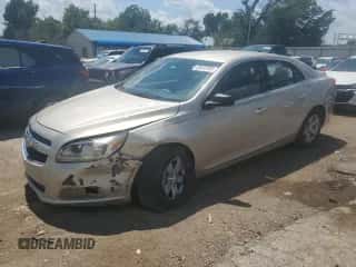 2013 Chevrolet Malibu LS with VIN 1G11B5SAXDF349471, listed as a Copart auction lot 68615965 with 117,154 mi miles and Salvage title. Bid and sale history available at DreamBid. Image 1.