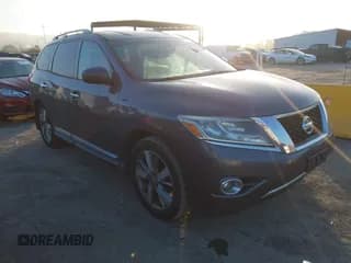 ✅ 2014 Nissan Pathfinder Platinum • VIN: 5N1AR2MM2EC713339 • Lot: 43895805. Listed on IAAI with 169,358 mi. Free auction sales archive from the USA and detailed vehicle history report at DreamBid. Image 1.