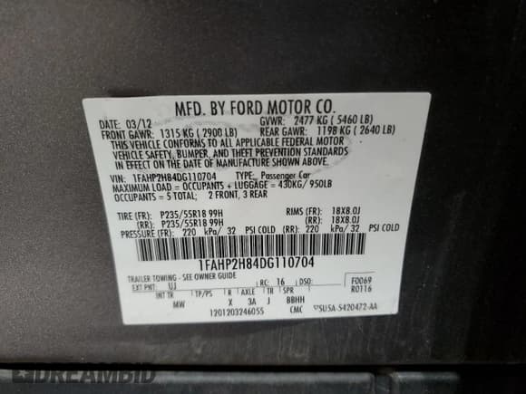 ✅ 2013 Ford Taurus SEL • VIN: 1FAHP2H84DG110704 • Lot: 93067885. Wystawiony na Copart z przebiegiem 130 821 mil. Bezpłatny archiwum sprzedaży aukcyjnych z USA i szczegółowy raport historii pojazdu na DreamBid. Zdjęcie 13.