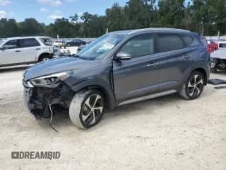 2017 Hyundai Tucson Sport with VIN KM8J33A23HU411678, listed as a Copart auction lot 81098175 with 109,919 mi miles and Salvage title. Bid and sale history available at DreamBid. Image 1.