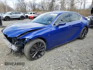 2025 Lexus IS 350 F Sport with VIN JTHBZ1B2XS5083105, listed as a Copart auction lot 53429335 with 724 mi miles and Salvage title. Bid and sale history available at DreamBid. Image 1.