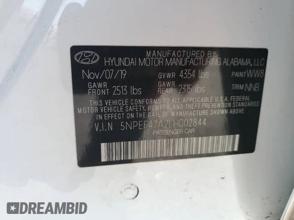 2020 Hyundai Sonata SEL z VIN 5NPEF4JA2LH002844, wystawiony jako Copart lot #89724535 z przebiegiem 91 921 mil mil oraz Szkoda całkowita • Salvage title. Historia ofert i sprzedaży dostępna na DreamBid. Obrazek 12.