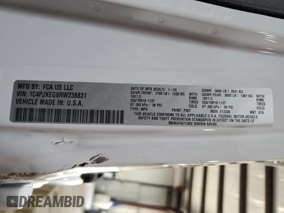 ✅ 2024 Jeep Wrangler Sahara • VIN: 1C4PJXEG8RW238831 • Lot: 57391085. Listed on Copart with 9,531 mi. Free auction sales archive from the USA and detailed vehicle history report at DreamBid. Image 13.