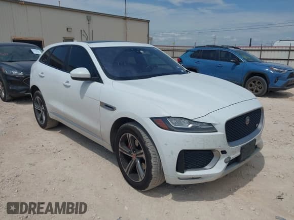✅ 2019 Jaguar F-Pace S • VIN: SADCM2FV1KA368995 • Lot: 42879773. Listed on IAAI with 127,484 mi. Free auction sales archive from the USA and detailed vehicle history report at DreamBid. Image 1.