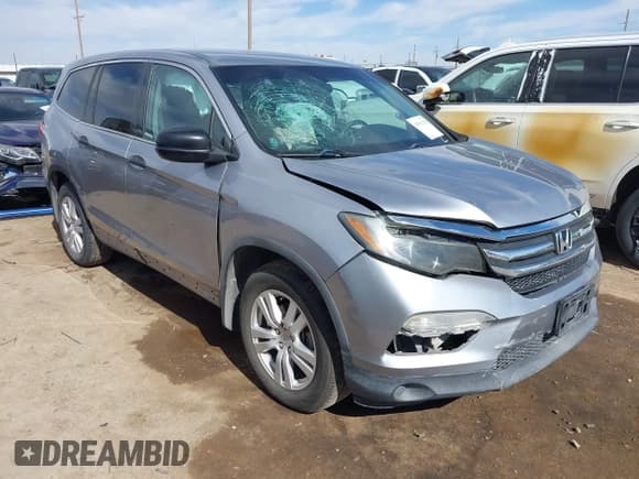 ✅ 2016 Honda Pilot LX • VIN: 5FNYF5H17GB009155 • Лот: 43591258. Опубликован ранее на IAAI с пробегом 161 742 миль. Бесплатный доступ к архиву аукционных продаж из США и подробный отчёт об истории автомобиля на DreamBid. Изображение 1.
