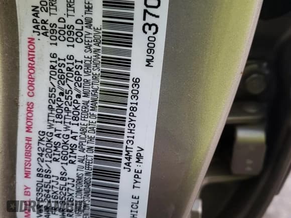 ✅ 2000 Mitsubishi Montero Sport LS • VIN: JA4MT31H3YP813036 • Lot: 82255134. Wystawiony na Copart z przebiegiem 178 598 mil. Bezpłatny archiwum sprzedaży aukcyjnych z USA i szczegółowy raport historii pojazdu na DreamBid. Zdjęcie 13.