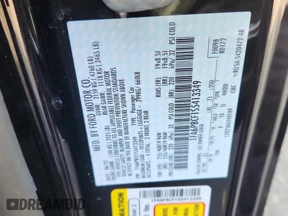 ✅ 2025 Ford Mustang GT • VIN: 1FA6P8CF1S5413349 • Lot: 91342965. Wystawiony na Copart z przebiegiem 1 990 mil. Bezpłatny archiwum sprzedaży aukcyjnych z USA i szczegółowy raport historii pojazdu na DreamBid. Zdjęcie 12.