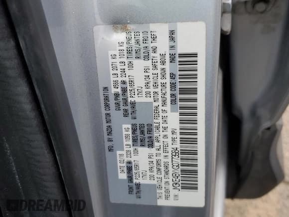 ✅ 2016 Mazda CX-5 Sport • VIN: JM3KE4BYXG0773984 • Лот: 54342225. Опубликован ранее на Copart с пробегом 137 618 миль. Бесплатный доступ к архиву аукционных продаж из США и подробный отчёт об истории автомобиля на DreamBid. Изображение 12.