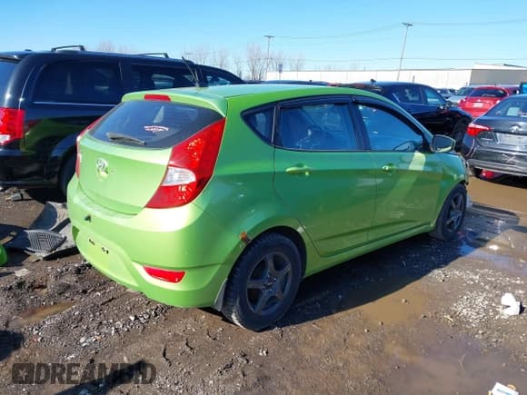 ✅ 2013 Hyundai Accent GS • VIN: KMHCT5AE9DU072191 • Lot: 41802024. Listed on IAAI with 52,491 mi. Free auction sales archive from the USA and detailed vehicle history report at DreamBid. Image 4.