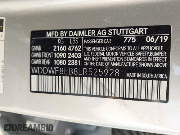 ✅ 2020 Mercedes-Benz C 300 • VIN: WDDWF8EB8LR525928 • Lot: 43356624. Wystawiony na IAAI z przebiegiem 60 529 mil. Bezpłatny archiwum sprzedaży aukcyjnych z USA i szczegółowy raport historii pojazdu na DreamBid. Zdjęcie 9.