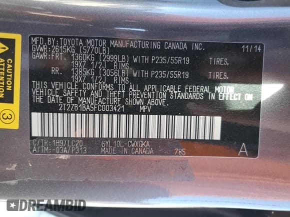 ✅ 2015 Lexus RX 450h • VIN: 2T2ZB1BA5FC003421 • Lot: 90030285. Wystawiony na Copart z przebiegiem 153 550 mil. Bezpłatny archiwum sprzedaży aukcyjnych z USA i szczegółowy raport historii pojazdu na DreamBid. Zdjęcie 14.