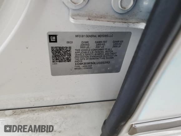 ✅ 2020 Cadillac CT6 Luxury • VIN: 1G6KB5RS0LU103293 • Lot: 65065235. Listed on Copart with 27,586 mi. Free auction sales archive from the USA and detailed vehicle history report at DreamBid. Image 12.