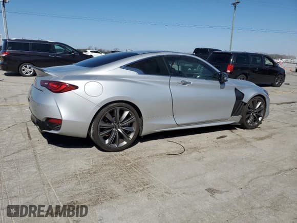 ✅ 2020 Infiniti Q60 Red Sport 400 • VIN: JN1FV7EK4LM400058 • Lot: 50720485. Listed on Copart with 47,782 mi. Free auction sales archive from the USA and detailed vehicle history report at DreamBid. Image 3.