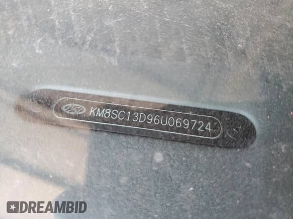 2006 Hyundai Santa Fe GLS с VIN KM8SC13D96U069724, выставлен на аукционе Copart как лот 47276545 с пробегом 149 785 миль миль и Списание • Salvage title. История ставок и продаж доступна на DreamBid. Изображение 12.