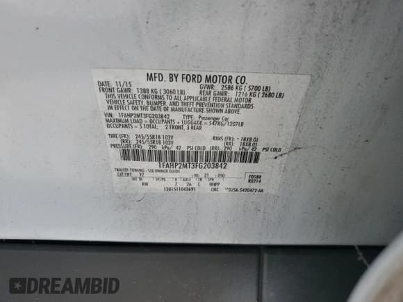 ✅ 2015 Ford Police Interceptor • VIN: 1FAHP2MT3FG203842 • Lot: 62559415. Listed on Copart with Not provided. Free auction sales archive from the USA and detailed vehicle history report at DreamBid. Image 12.