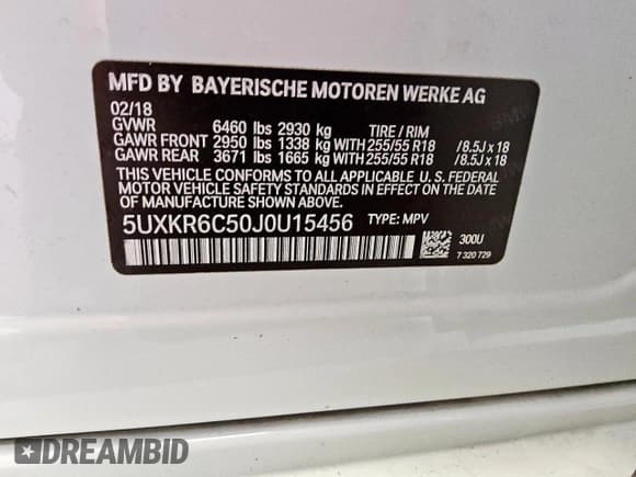 ✅ 2018 BMW X5 xDrive50i • VIN: 5UXKR6C50J0U15456 • Лот: 72103535. Опубликован ранее на Copart с пробегом 116 987 миль. Бесплатный доступ к архиву аукционных продаж из США и подробный отчёт об истории автомобиля на DreamBid. Изображение 13.