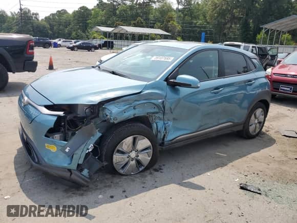2020 Hyundai Kona Ultimate with VIN KM8K53AG3LU060676, listed as a Copart auction lot 59107695 with 58,426 mi miles and Salvage title. Bid and sale history available at DreamBid. Image 1.