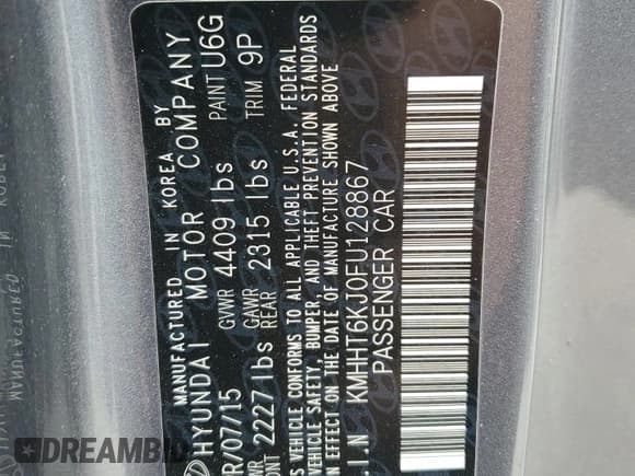 ✅ 2015 Hyundai Genesis Coupe 3.8L Base • VIN: KMHHT6KJ0FU128867 • Лот: 53978015. Опубликован ранее на Copart с пробегом 80 383 миль. Бесплатный доступ к архиву аукционных продаж из США и подробный отчёт об истории автомобиля на DreamBid. Изображение 12.