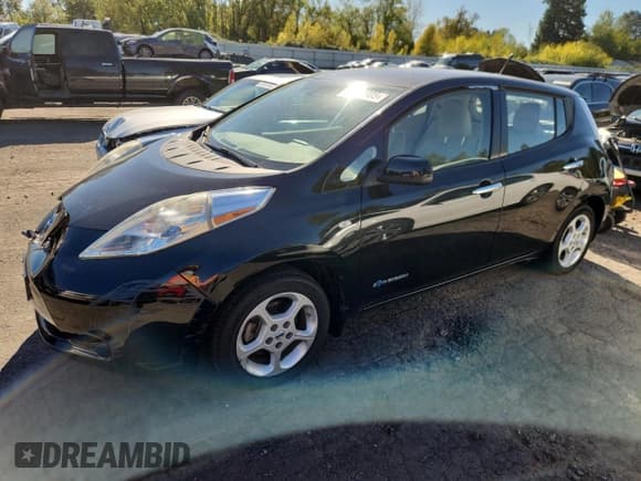 ✅ 2012 Nissan LEAF SL • VIN: JN1AZ0CP8CT026855 • Lot: 82239905. Listed on Copart with 74,032 mi. Free auction sales archive from the USA and detailed vehicle history report at DreamBid. Image 1.
