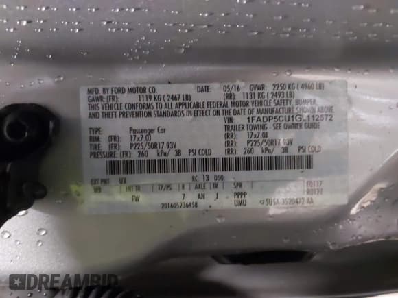 ✅ 2016 Ford C-Max SEL • VIN: 1FADP5CU1GL112572 • Lot: 43456672. Wystawiony na IAAI z przebiegiem 94 790 mil. Bezpłatny archiwum sprzedaży aukcyjnych z USA i szczegółowy raport historii pojazdu na DreamBid. Zdjęcie 9.