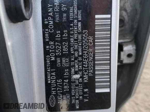 ✅ 2017 Hyundai Accent SE • VIN: KMHCT4AE6HU205053 • Лот: 73029084. Опубликован ранее на Copart с пробегом 143 186 миль. Бесплатный доступ к архиву аукционных продаж из США и подробный отчёт об истории автомобиля на DreamBid. Изображение 14.