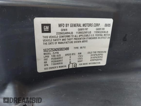 ✅ 2006 Saturn VUE • VIN: 5GZCZ53426S822499 • Lot: 41838109. Wystawiony na IAAI z przebiegiem 157 475 mil. Bezpłatny archiwum sprzedaży aukcyjnych z USA i szczegółowy raport historii pojazdu na DreamBid. Zdjęcie 9.