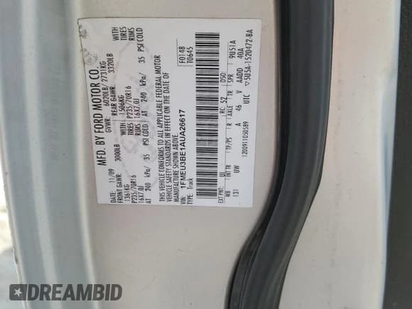 ✅ 2010 Ford Explorer Sport Trac XLT • VIN: 1FMEU3BE1AUA26617 • Лот: 67697874. Опубликован ранее на Copart с пробегом 158 402 миль. Бесплатный доступ к архиву аукционных продаж из США и подробный отчёт об истории автомобиля на DreamBid. Изображение 12.