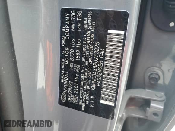 ✅ 2023 Hyundai Venue SEL • VIN: KMHRC8A38PU233225 • Лот: 68677154. Размещён на Copart с пробегом 24 243 миль миль. Получите бесплатный доступ к архиву аукционных продаж из США и посмотрите подробный отчёт об истории автомобиля на DreamBid. Изображение 15.