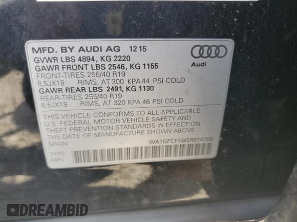 ✅ 2016 Audi Q3 Prestige • VIN: WA1GFCFS8GR014798 • Lot: 82675805. Listed on Copart with 84,777 mi. Free auction sales archive from the USA and detailed vehicle history report at DreamBid. Image 12.