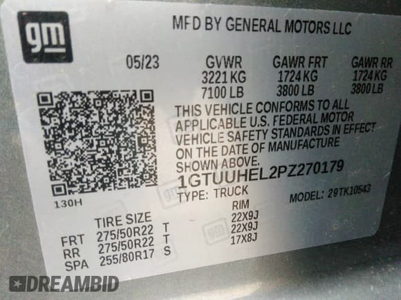 ✅ 2023 GMC Sierra 1500 Denali Ultimate • VIN: 1GTUUHEL2PZ270179 • Лот: 41263065. Опубликован ранее на IAAI с пробегом 23 712 миль. Бесплатный доступ к архиву аукционных продаж из США и подробный отчёт об истории автомобиля на DreamBid. Изображение 9.