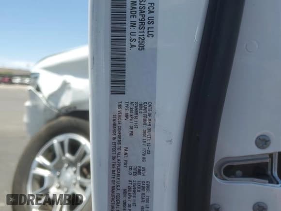 ✅ 2024 Jeep Wagoneer • VIN: 1C4SJSAP9RS112505 • Лот: 61085575. Опубликован ранее на Copart с пробегом 59 326 миль. Бесплатный доступ к архиву аукционных продаж из США и подробный отчёт об истории автомобиля на DreamBid. Изображение 12.